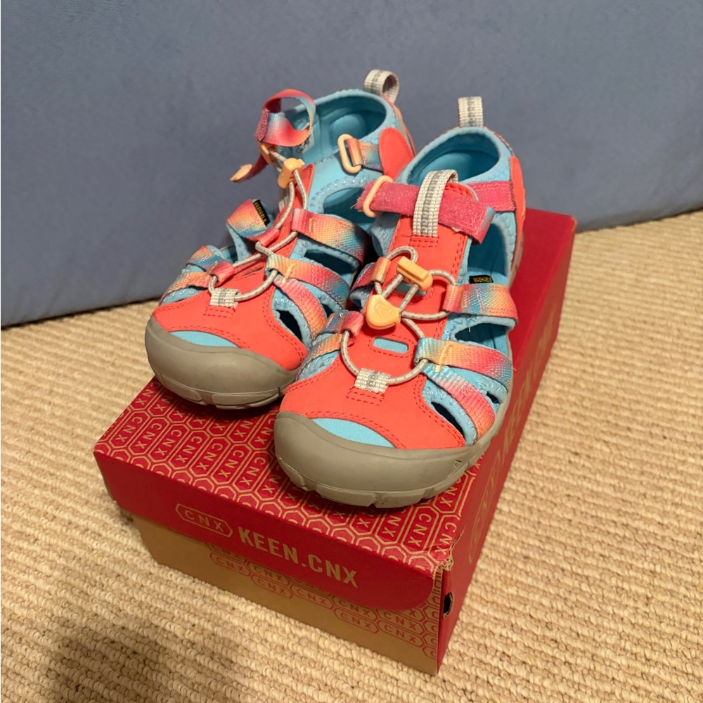 KEEN Kids Coral & Aqua Multicolor Closed-Toe Sandals